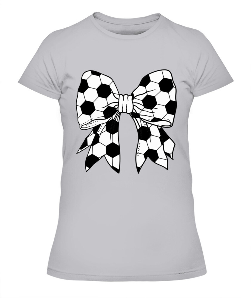 Soccer Bow Women’s T-Shirt | Cute Sporty Graphic Tee