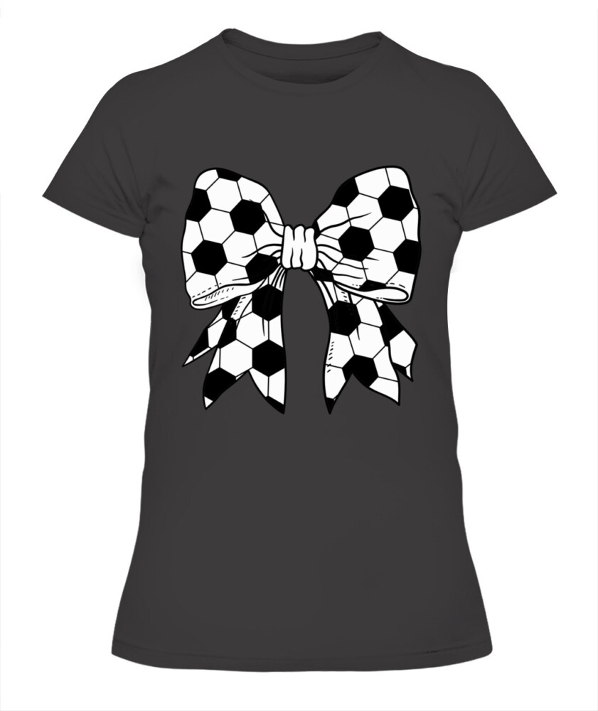 Soccer Bow Women’s T-Shirt | Cute Sporty Graphic Tee