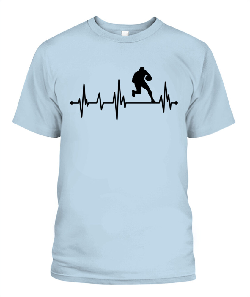 Rugby Heartbeat Shirt – Unisex T-Shirt & Tank Top for Rugby Players & Fans