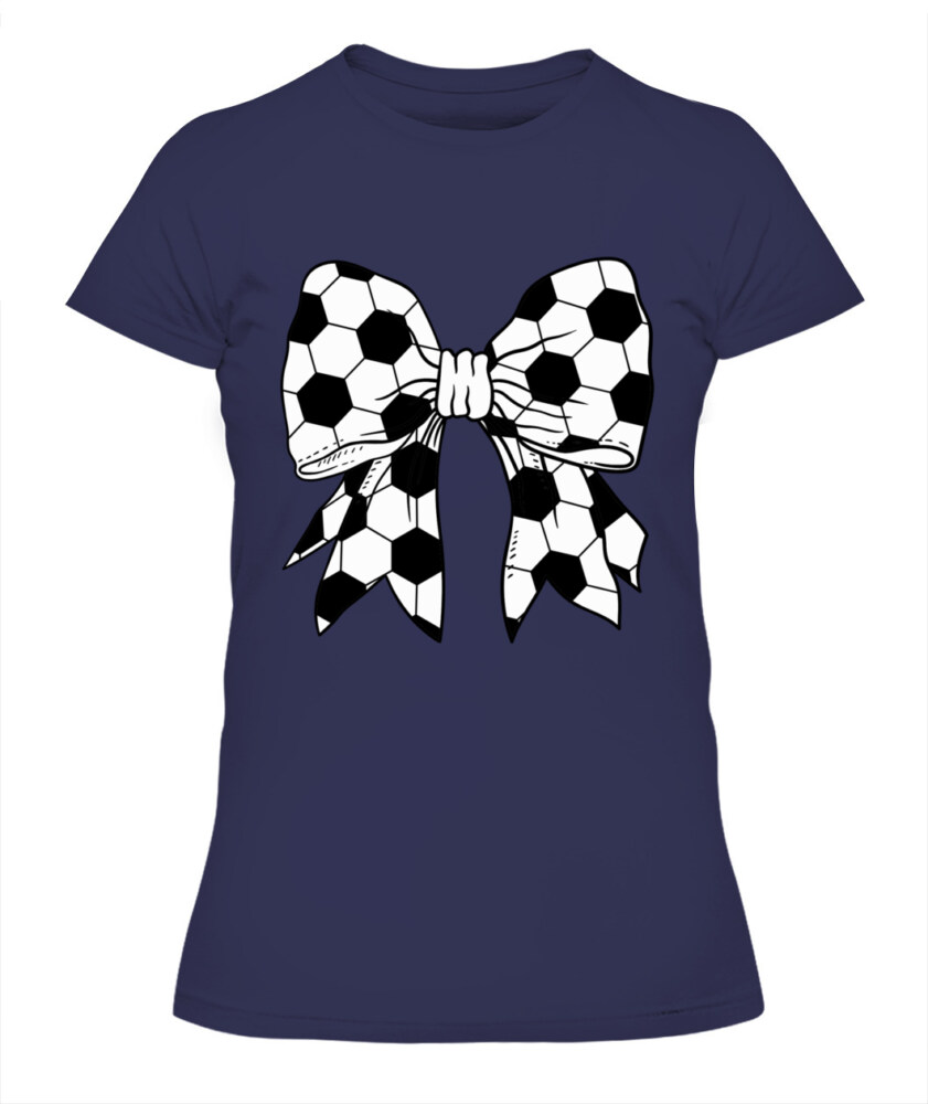 Soccer Bow Women’s T-Shirt | Cute Sporty Graphic Tee
