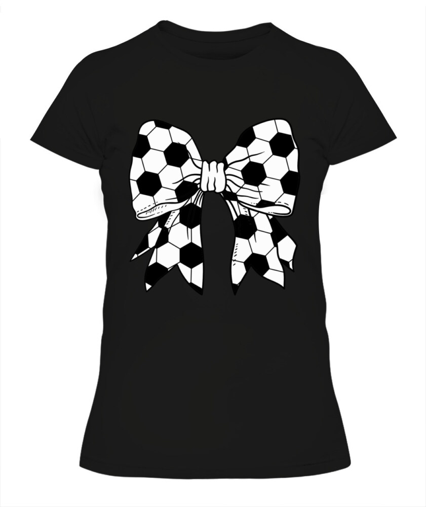 Soccer Bow Women’s T-Shirt | Cute Sporty Graphic Tee