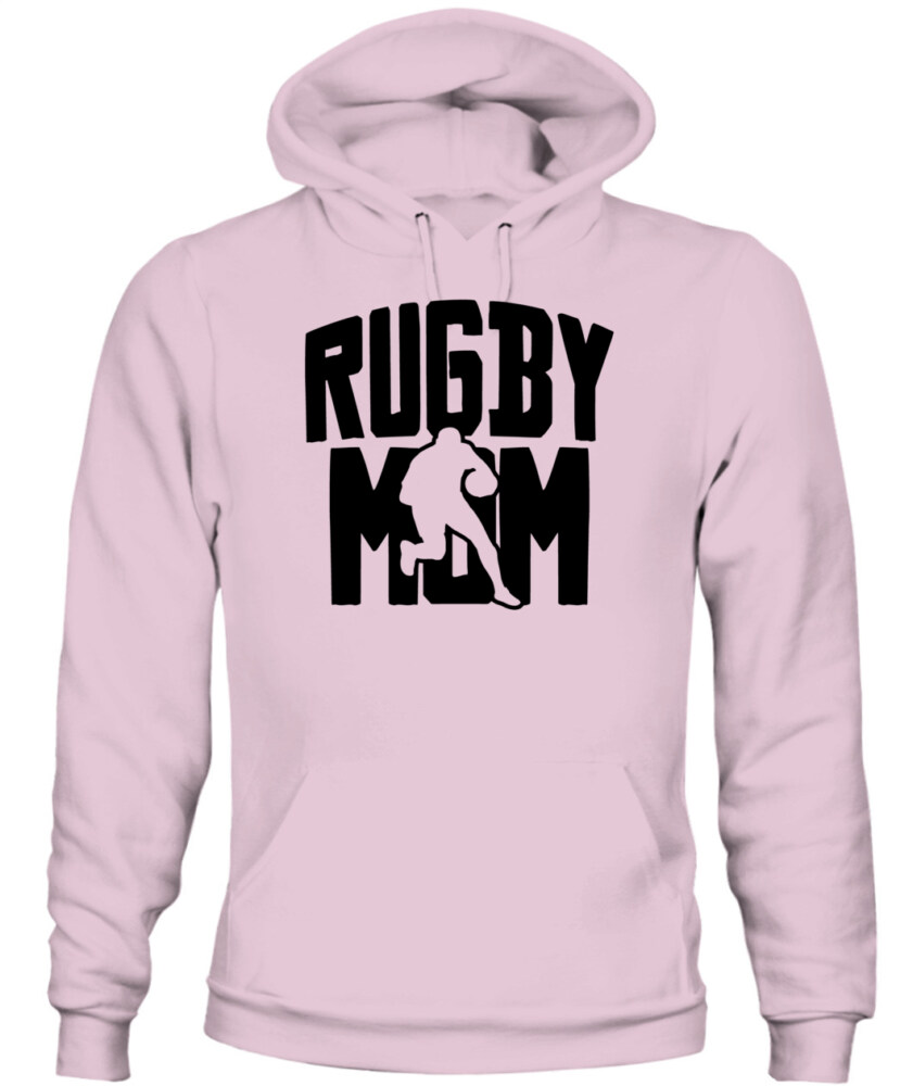 Unisex Rugby Clash Hoodie Sweatshirt – Fierce Player Silhouette Pullover for Sports Fans