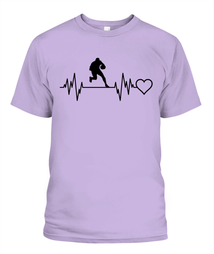 Rugby Heartbeat Love Shirt – Unisex T-Shirt & Tank Top for Rugby Fans & Players