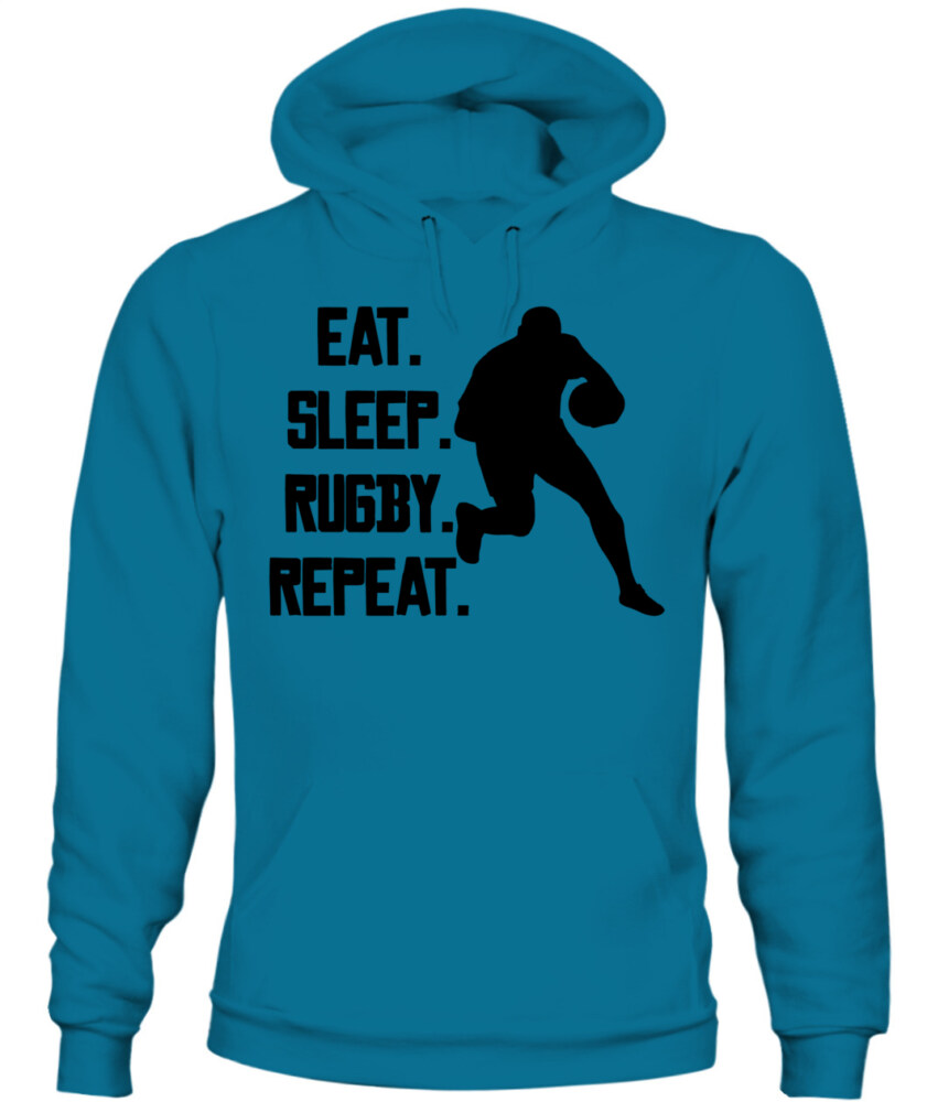Unisex Rugby Player Impact Hoodie Sweatshirt – Dynamic Sports Graphic Pullover for Athletes and Fans