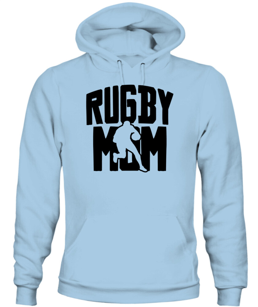 Unisex Rugby Clash Hoodie Sweatshirt – Fierce Player Silhouette Pullover for Sports Fans