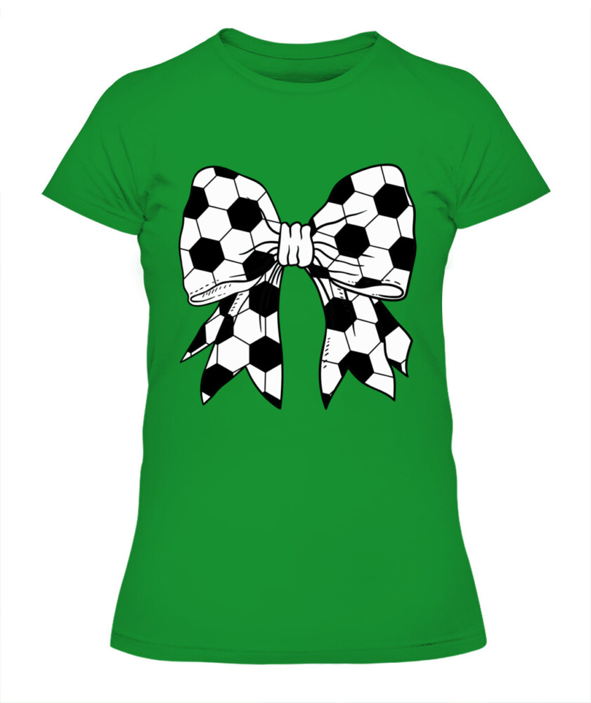 Soccer Bow Women’s T-Shirt | Cute Sporty Graphic Tee