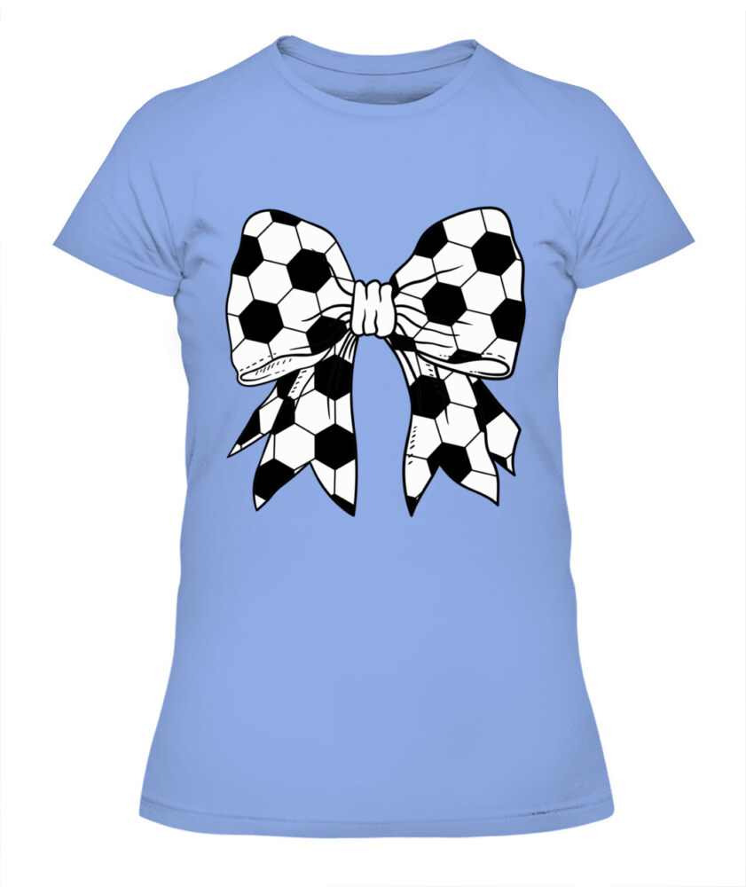 Soccer Bow Women’s T-Shirt | Cute Sporty Graphic Tee