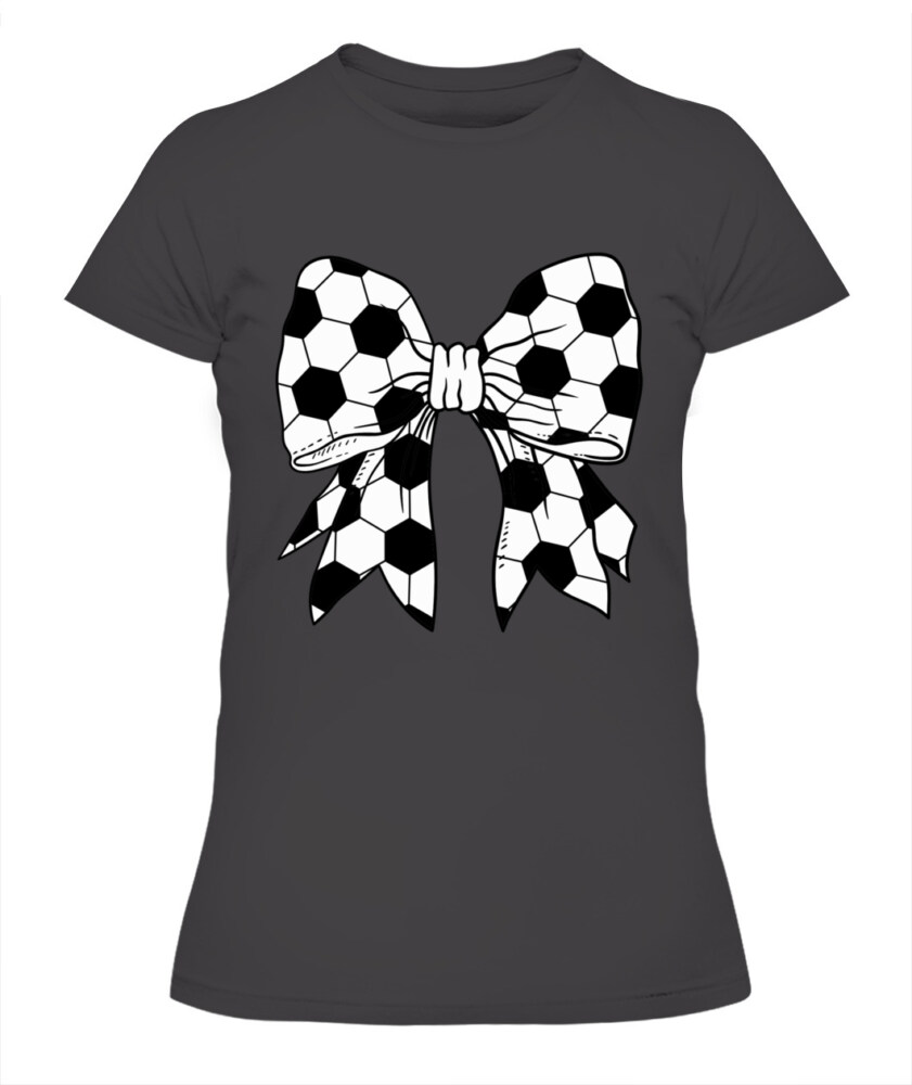 Soccer Bow Women’s T-Shirt | Cute Sporty Graphic Tee