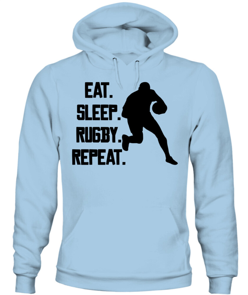 Unisex Rugby Player Impact Hoodie Sweatshirt – Dynamic Sports Graphic Pullover for Athletes and Fans
