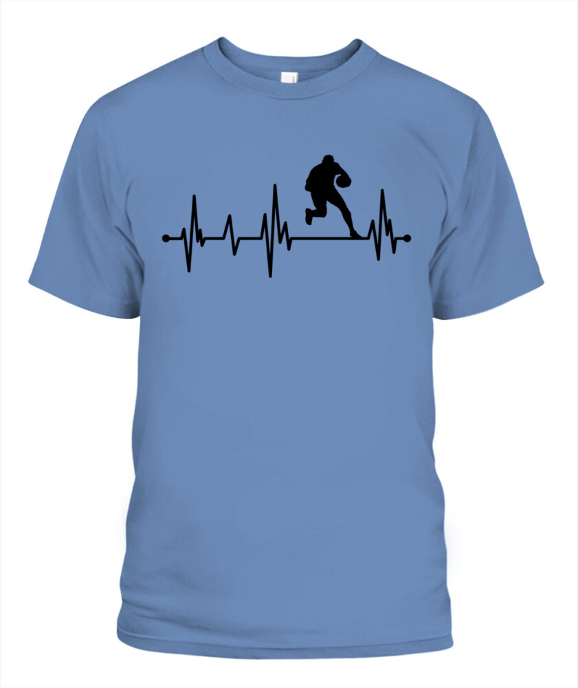 Rugby Heartbeat Shirt – Unisex T-Shirt & Tank Top for Rugby Players & Fans