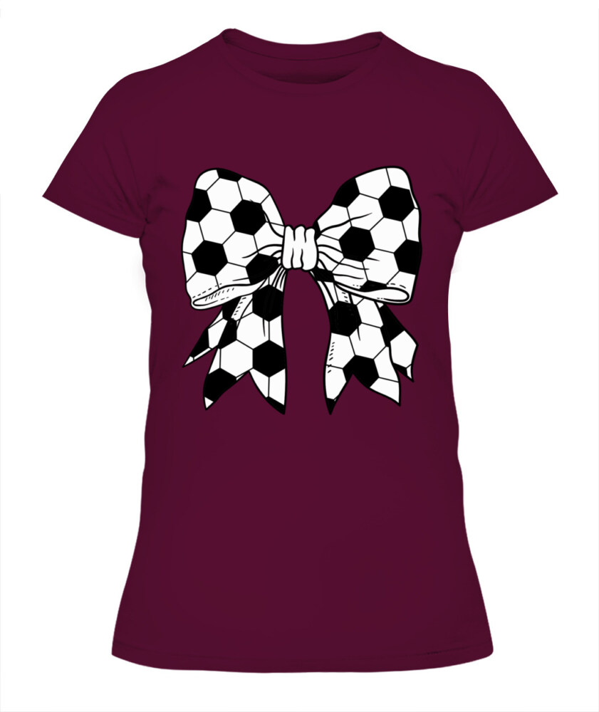 Soccer Bow Women’s T-Shirt | Cute Sporty Graphic Tee