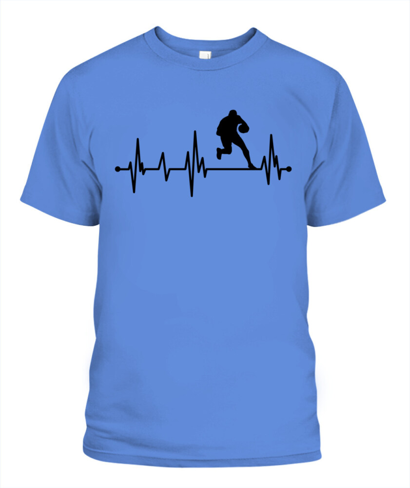 Rugby Heartbeat Shirt – Unisex T-Shirt & Tank Top for Rugby Players & Fans