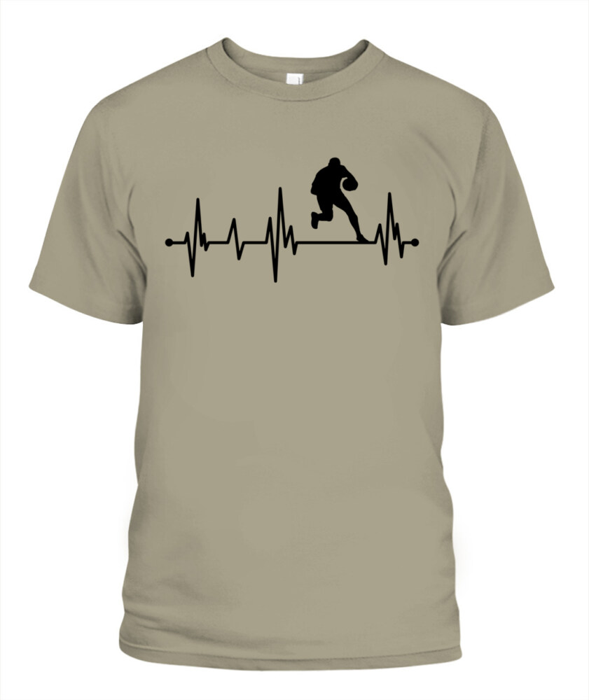 Rugby Heartbeat Shirt – Unisex T-Shirt & Tank Top for Rugby Players & Fans