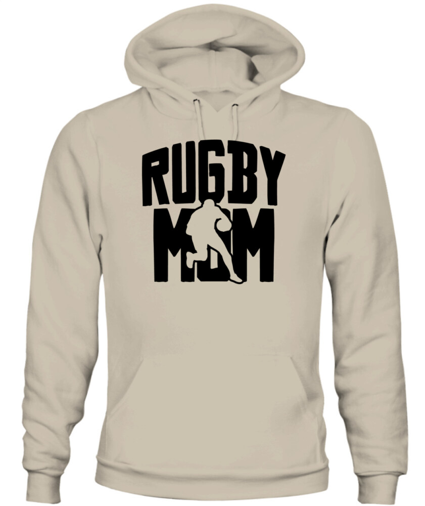 Unisex Rugby Clash Hoodie Sweatshirt – Fierce Player Silhouette Pullover for Sports Fans