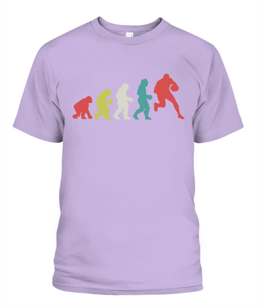 Colorful Rugby Evolution Shirt – Unisex T-Shirt & Tank Top for Rugby Fans and Players