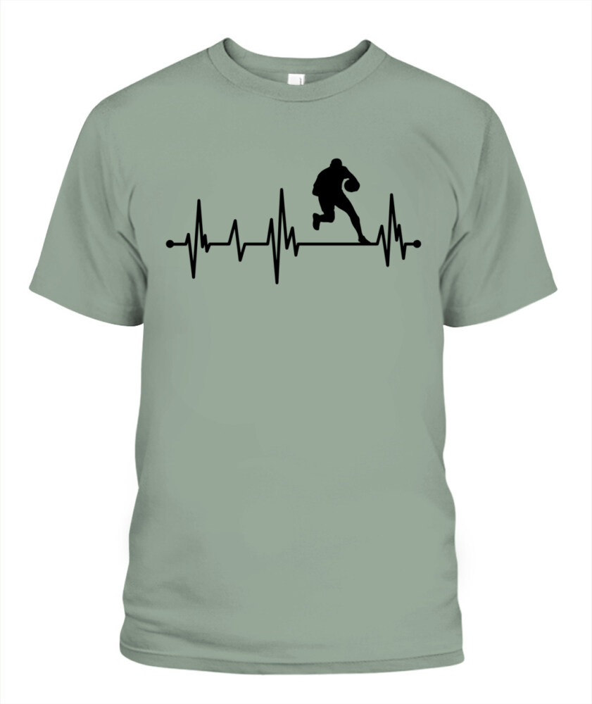 Rugby Heartbeat Shirt – Unisex T-Shirt & Tank Top for Rugby Players & Fans