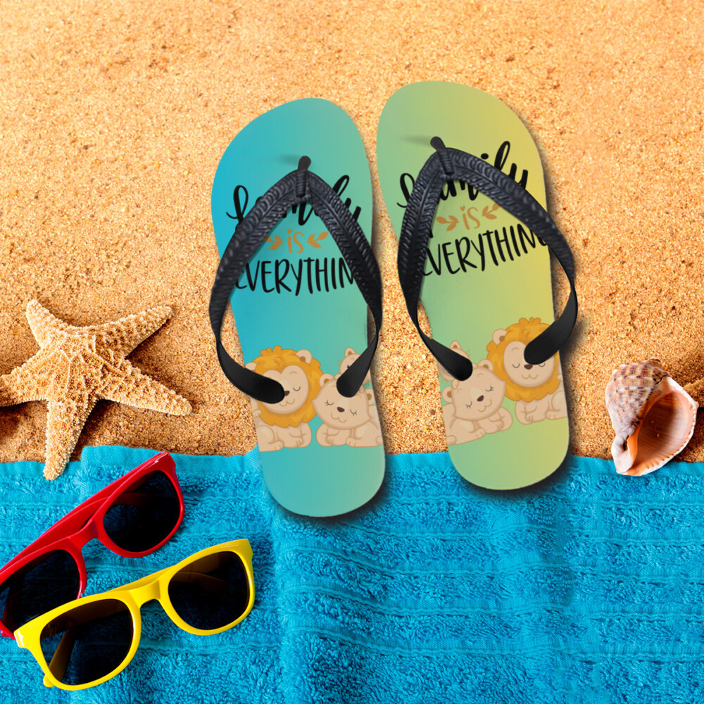 The Lion Family  Flip Flops For Men & Woman