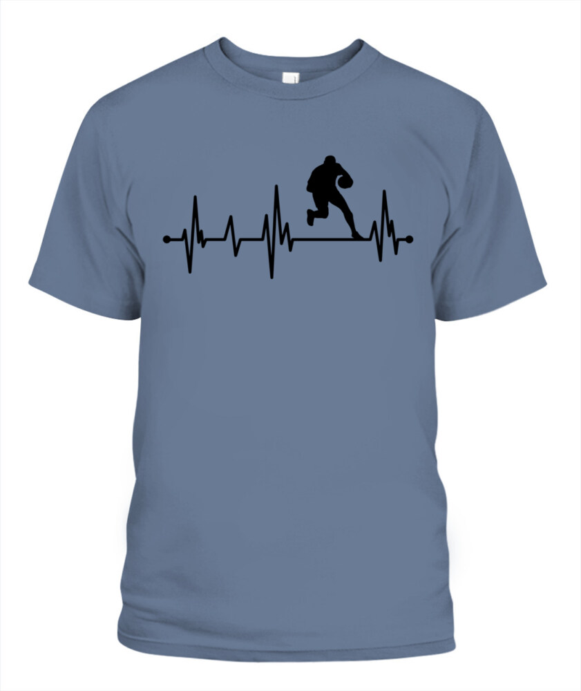 Rugby Heartbeat Shirt – Unisex T-Shirt & Tank Top for Rugby Players & Fans