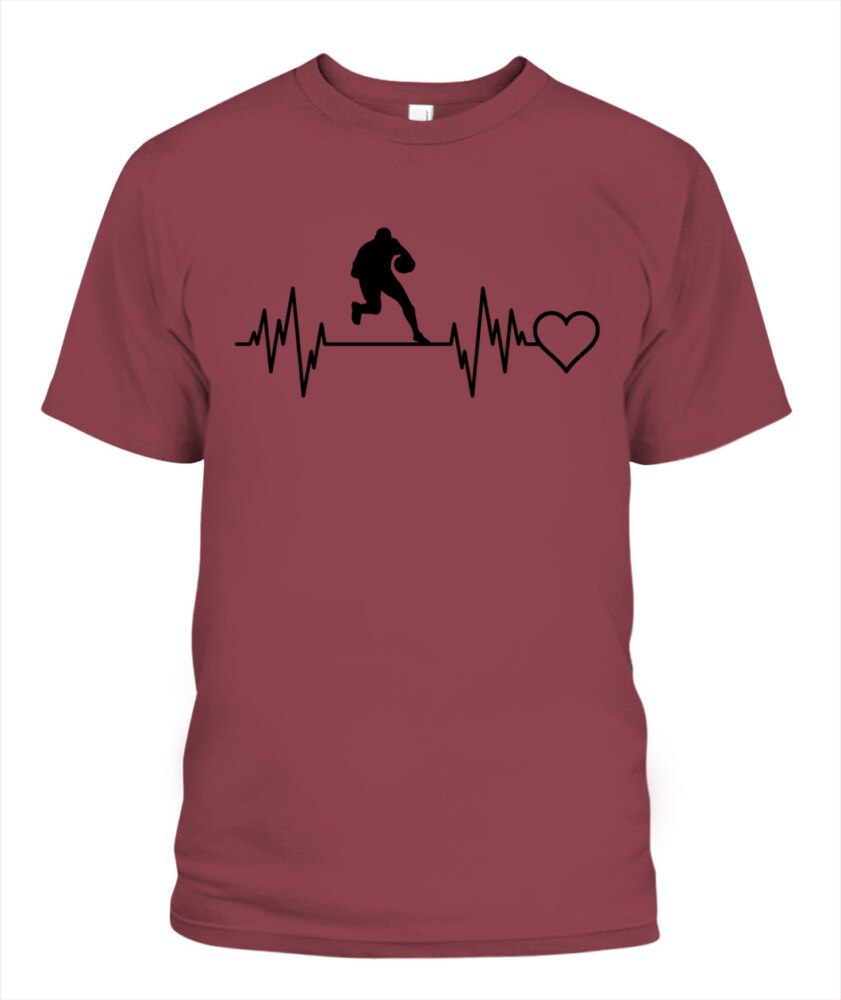 Rugby Heartbeat Love Shirt – Unisex T-Shirt & Tank Top for Rugby Fans & Players