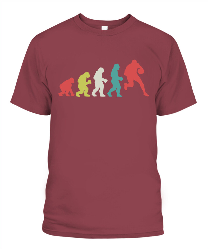Colorful Rugby Evolution Shirt – Unisex T-Shirt & Tank Top for Rugby Fans and Players