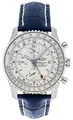 Breitling Navitimer World Chronograph Automatic Silver Dial Blue Leather Men's Watch A2432212-G571BLCD A2432212-G571-747P-A20D.1 46mm thumbnail 1