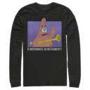 Men's SpongeBob SquarePants Patrick Mayonnaise Instrument Quote  Adult Long Sleeve Shirt