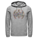 Men's Batman Shield Logo Comic Panel  Adult Pull Over Hoodie