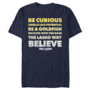 Men's Ted Lasso Be Curious Quote Stack  Adult T-Shirt
