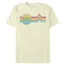 Men's Star Wars: The Mandalorian The Child Retro Stripes  Adult T-Shirt