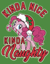 Men's My Little Pony: Friendship is Magic Christmas Pinkie Pie Naughty or Nice  Adult T-Shirt