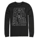 Men's Star Wars Father's Day Best Dad Darth Vader Helmet  Adult Long Sleeve Shirt