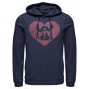 Men's Lilo & Stitch Heart Silhouette  Adult Pull Over Hoodie