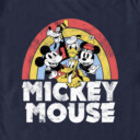 Men's Mickey & Friends Distressed Rainbow Friends  Adult T-Shirt