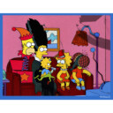 Men's The Simpsons Horror Family Couch  Adult Pull Over Hoodie