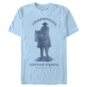 Men's Yellowstone Blue Realistic John Dutton Riding Horse  Adult T-Shirt
