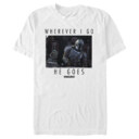 Men's Star Wars: The Mandalorian Wherever I Go He Goes  Adult T-Shirt