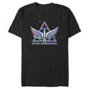 Men's Lightyear Holographic Star Command Logo  Adult T-Shirt