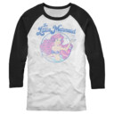 Men's The Little Mermaid Distressed Title and Ariel  Adult Baseball Tee
