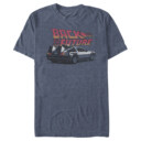 Men's Back to the Future DeLorean Cartoon  Adult T-Shirt