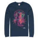 Men's Marvel Captain Marvel Galactic Goose Cat  Adult Long Sleeve Shirt