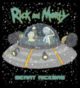 Men's Rick And Morty Snowing Spaceship Merry Rickmas  Adult T-Shirt