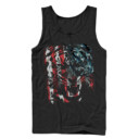 Men's Lost Gods Tiger Growl American Flag  Adult Tank Top