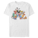Men's Mickey & Friends Colorful Group Shot Distressed  Adult T-Shirt