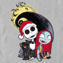 Men's The Nightmare Before Christmas Jack and Sally Christmas Portrait  Adult T-Shirt