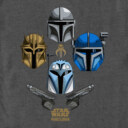 Men's Star Wars: The Mandalorian Team Helmets  Adult T-Shirt