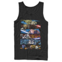Men's Star Wars: The Clone Wars Character Paint Swipe Panels  Adult Tank Top