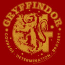 Men's Harry Potter Gryffindor Courage, Determination, and Bravery  Adult T-Shirt