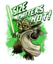 Men's Star Wars: The Clone Wars Clone Wars Yoda Size Matters Not  Adult Baseball Tee
