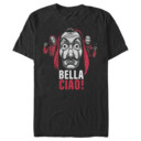 Men's Money Heist Bella Ciao Masked Criminals  Adult T-Shirt