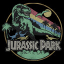 Men's Jurassic Park Rainbow Emblem  Adult T-Shirt